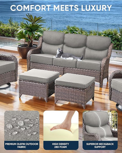 Luxury 22x24/22x25 6-Inch Smile Outdoor Seat Cushions Set of 2 - Image 5