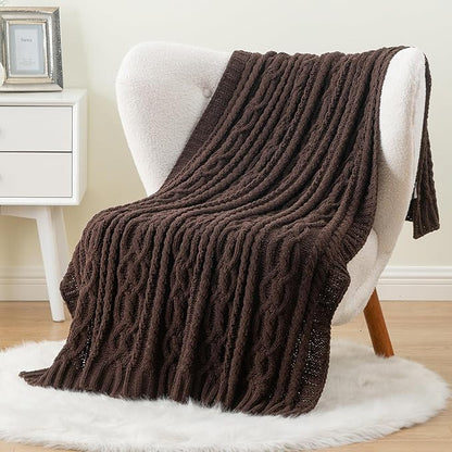 Battilo Dark Brown Throw Blanket - Image 3