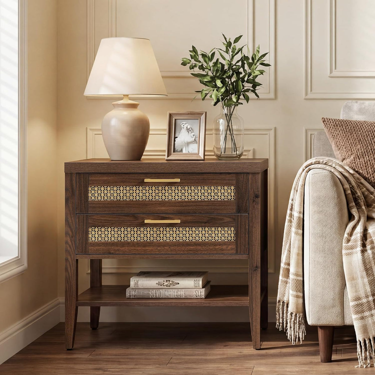 sicotas night stand set 2,rustic nightstand set of, close-up detail