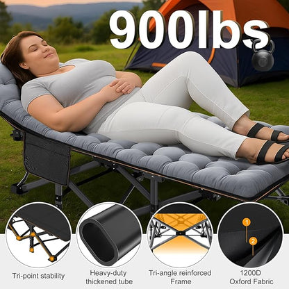 ABORON 2PK XXL Camping Cot for Adults 900LBS - Image 5