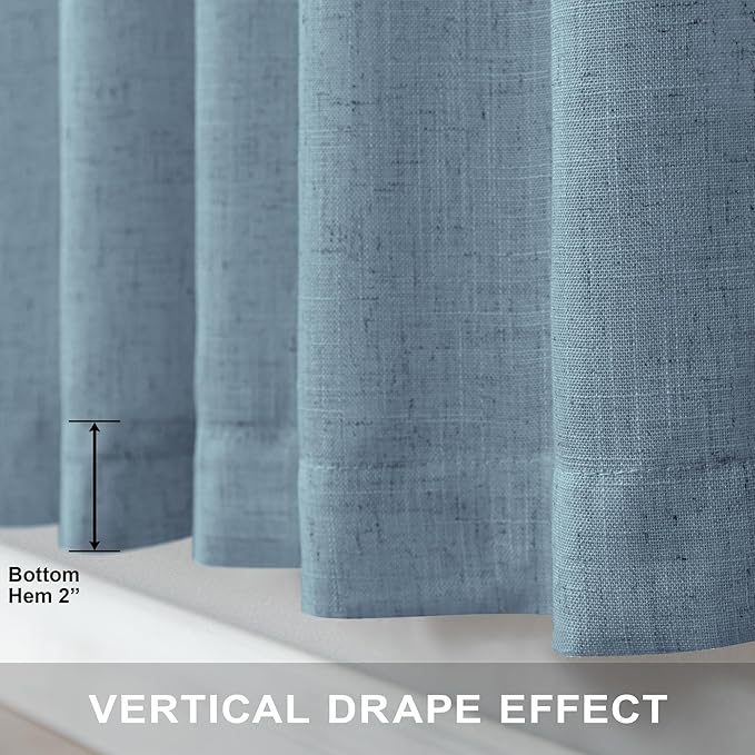 Blue Grey Curtains 96 Inches Long - Image 5