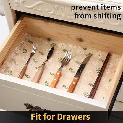iwtmm Shelf Drawers Liners for Kitchen Cabinets Non-Slip, Oil-Proof Drawer - Image 3