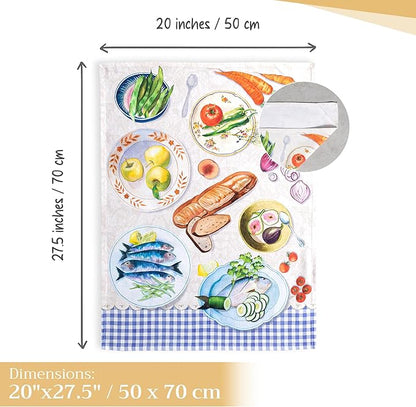 Maison d' Hermine Kitchen Towels Set of 3 100% Cotton 27.50" x 20" Reusable - Image 4