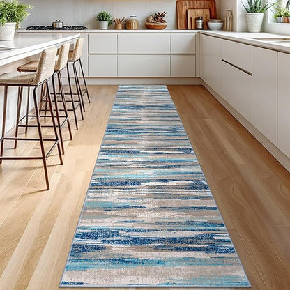 Modern Abstract Runner Rug 2.6x12 - Image 2
