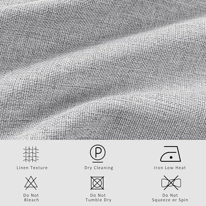 Macochico Extra Wide Full Blackout Linen Curtains - Image 5