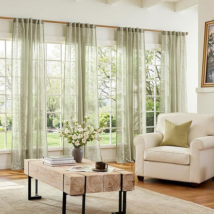 jinchan Winslow Sheer Curtains 63 Inch Length - Image 8