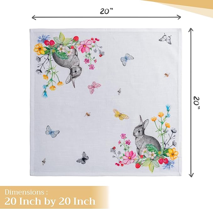 Maison d' Hermine Cloth Napkins Set of 4 100% Cotton Everyday Reusable Square - Image 4