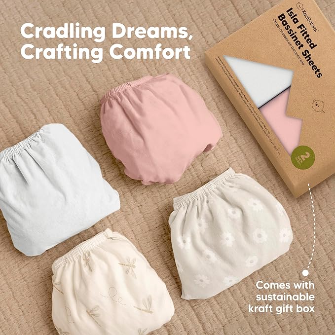 2-Pack Baby Bassinet Sheets Girl, Boy - Image 9