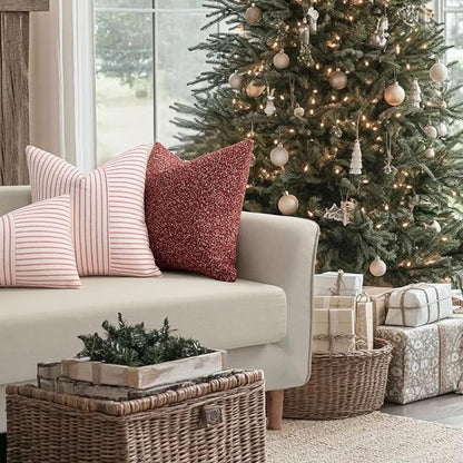 YCOLL Christmas Pillow Covers 16x16, Modern Accent Square Throw Pillow Covers - Image 3
