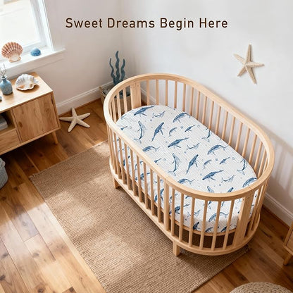 Muslin Bassinet Fitted Sheets, 2 Pack - Image 6
