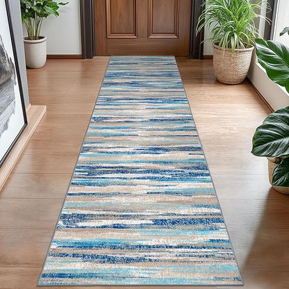 Modern Abstract Hallway Runner Rug by lansny