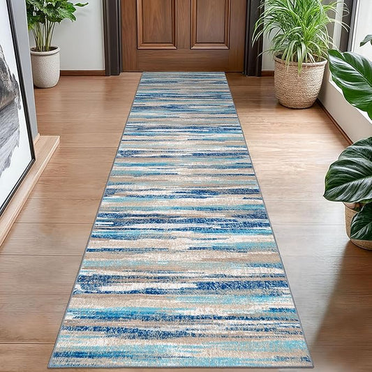 Modern Abstract Hallway Runner Rug by lansny