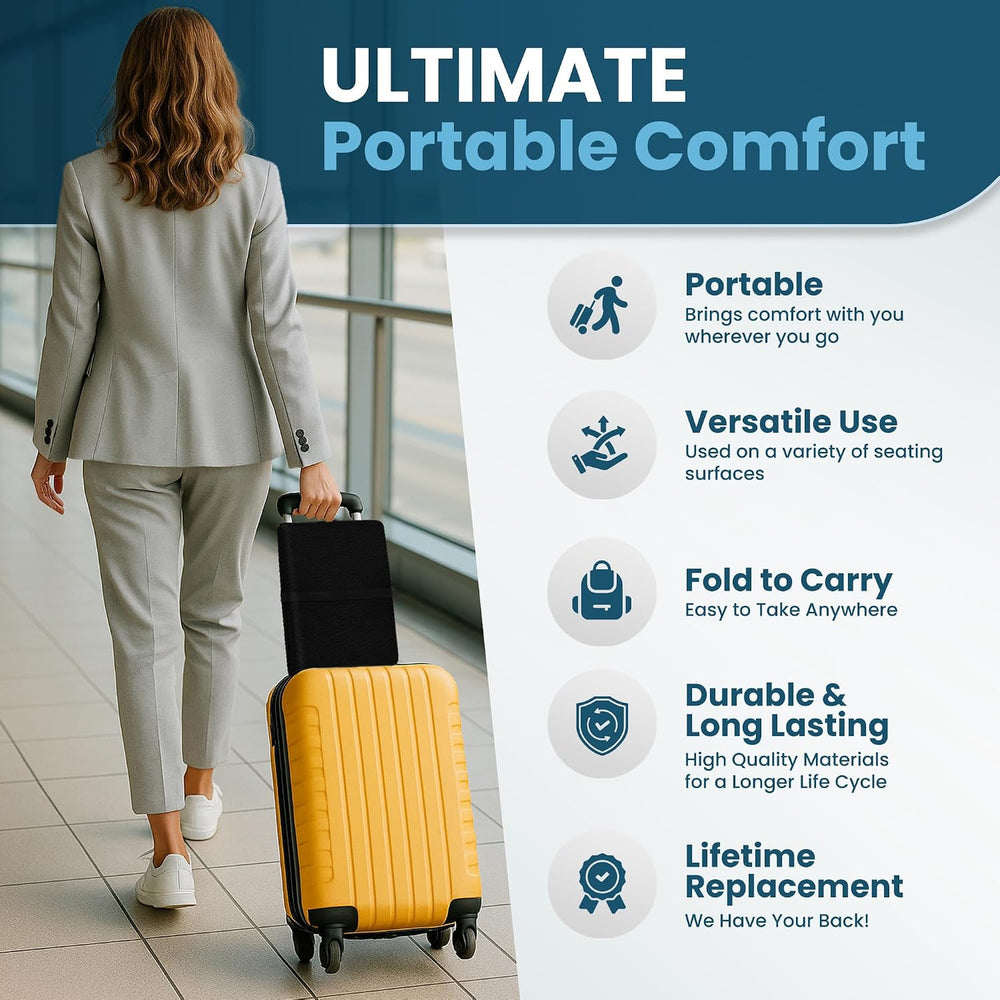 ComfiLife Ergo-Gel + Comfort Foam Airplane Seat Cushion – Travel Seat Cushion...
