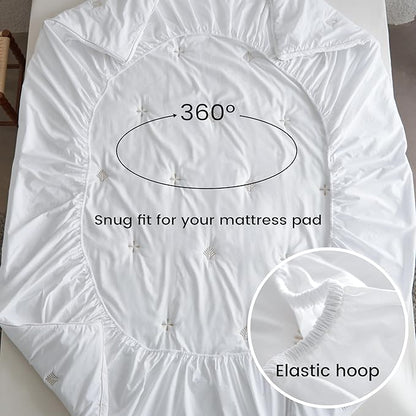 Simple&Opulence Cooling Quilted Mattress Pad – Fitted Sheet Mattress Protector - Image 5