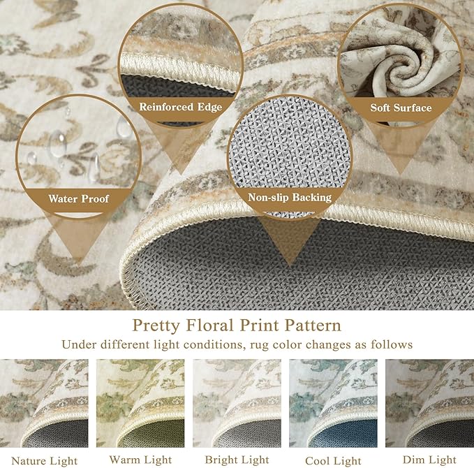 Moynesa Beige 2.5x8 Runner Rugs - Image 5