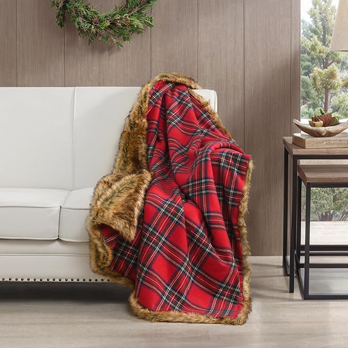 HORIMOTE HOME Luxury Plush Faux Fur Throw Blanket by HORIMOTEHOME