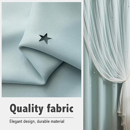 indistar Star Cutout Kids Window Blackout Curtains - Image 8