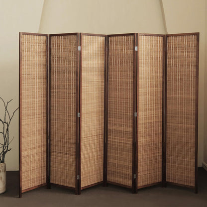 furnnylane 6 panel bamboo room divider - 5.6 shown in use