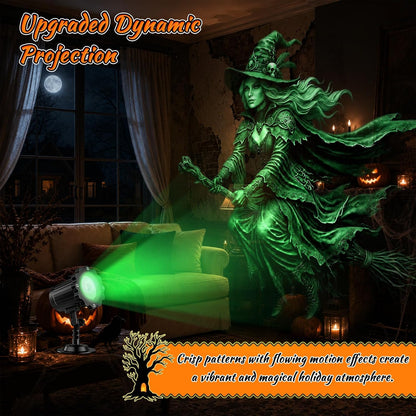 Halloween Projector Light Outdoor 2026 Upgraded Clearer Pattern