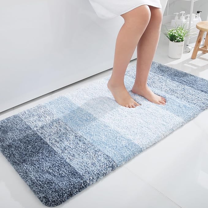 OLANLY Bathroom Runner Rugs 45x27, Extra Soft Absorbent Microfiber Bath Rugs by OLANLY