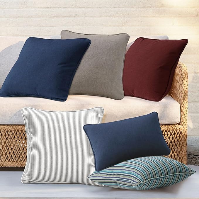 Outdoor Sunbrella Decorative Throw Pillow Covers Only, Sofa and Patio Furniture - Image 6
