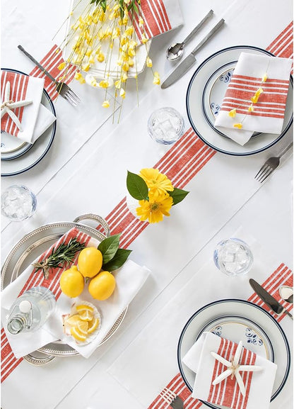 Solino Home Linen Striped Table Runner 90 Inches Long - Image 9