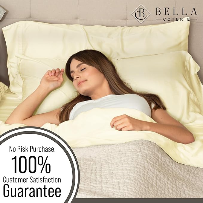 Bella Coterie Luxury Bamboo Viscose Queen Size Sheet Set | 100% Organically - Image 5