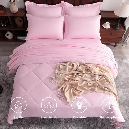NTBAY Queen Comforter Set with Sheets, 7 Pieces Soft and Breathable Queen - Image 2