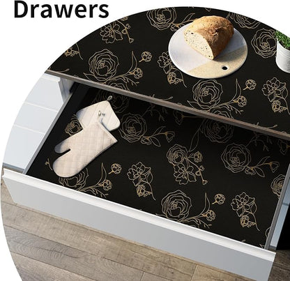 Shelf Liners for Kitchen Cabinets 12in x 20FT Non Adhesive Drawer Liner Black - Image 9