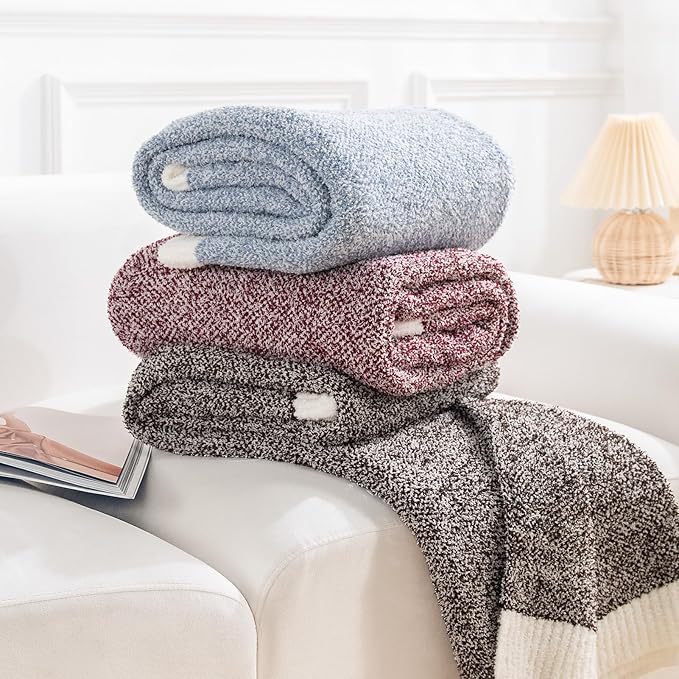 NEXHOME PRO Soft Twin Blankets for Couch, Reversible Warm Blankets Cozy Knit - Image 8