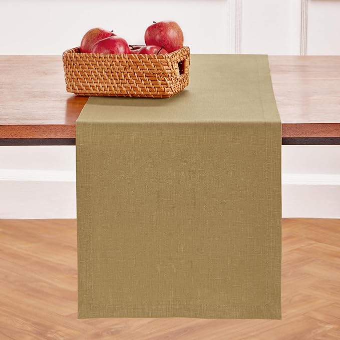 Solino Home Linen Table Runner 108 Inches Long - Image 2