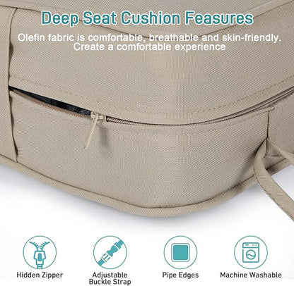 Aoodor Outdoor Chair Cushion, 23 x 26 Inch Water-Resistant, Fade-Resistant - Image 4