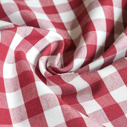 HOPLEE Red Throw Pillow Covers Farmhouse Gingham Pillow Covers - Image 6
