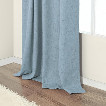 Light Blue Blackout Curtains 96 Inches Long - Image 9