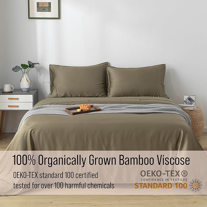 Bella Coterie Luxury Bamboo Viscose King Size Sheet Set | 100% Organically - Image 4