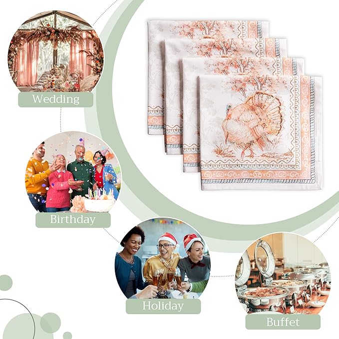 Maison d' Hermine Cloth Napkins Set of 4 100% Cotton - Image 6