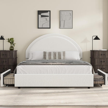 garvee full size bed frame with storage drawers, package contents