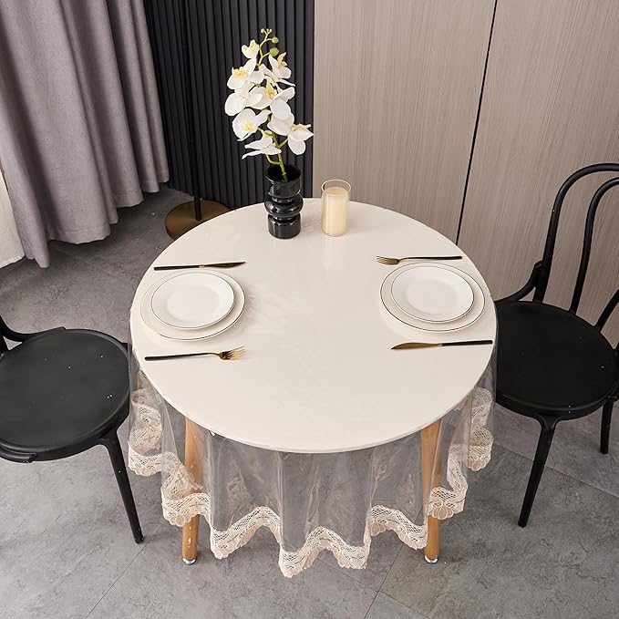 Clear Vinyl Tablecloth Protector Waterproof/Oil-Proof PVC Table Cloth - Image 3