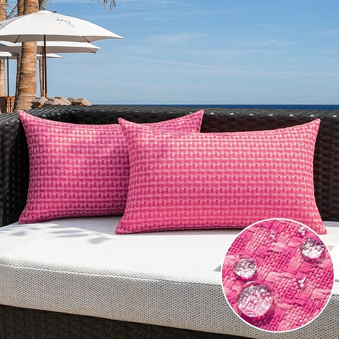 Kevin Textile Outdoor Waterproof Throw Pillow Covers Pack of 2 Valentines Day by KevinTextile