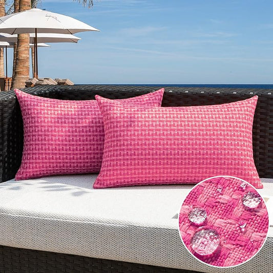 Kevin Textile Outdoor Waterproof Throw Pillow Covers Pack of 2 Valentines Day by KevinTextile