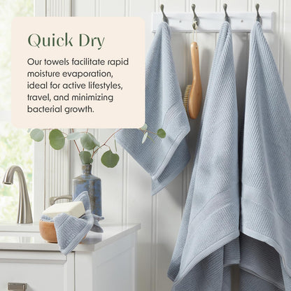 springtree home 100% cotton bath towel set |, close-up detail