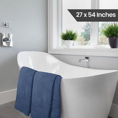utopia towels luxurious bath towels set, 27x54 in, front angle view