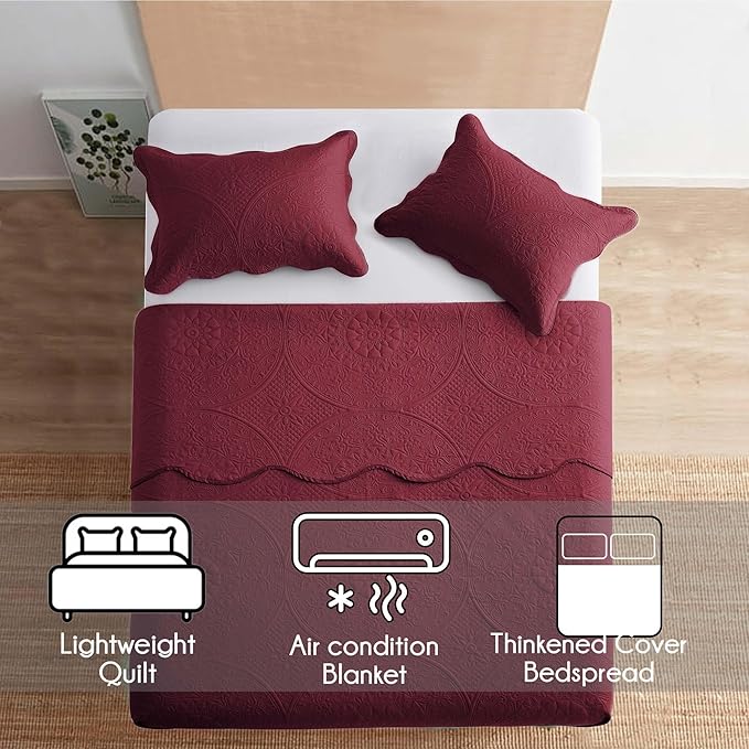 IR Imperial Rooms Twin Quilt Bedding Set Size + 1 Pillow Shams - Image 2