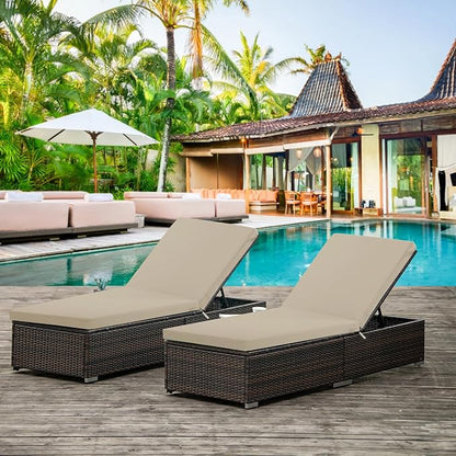 Chaise Lounge Cushions Outdoor Set of 2 - Image 2