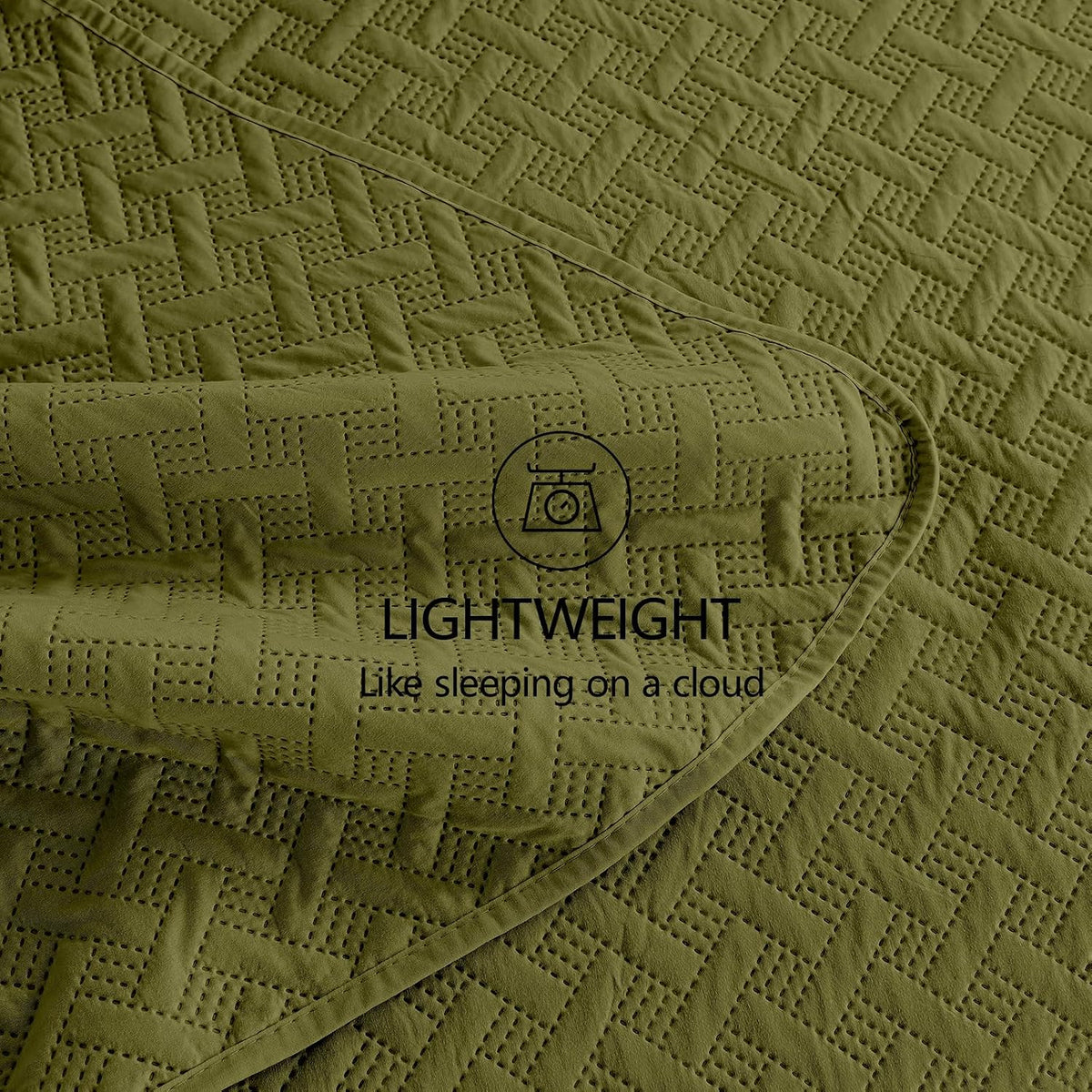 flymme quilts king size,lightweight olive green bedspreads,basket weave, package contents