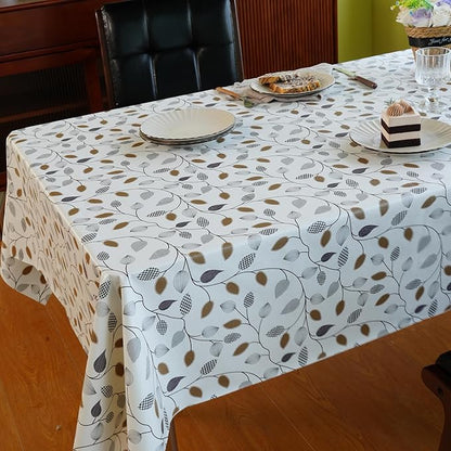 Rectangle Table Cloth, 100% Waterproof Tablecloth Oil Proof Spill Proof Vinyl - Image 8