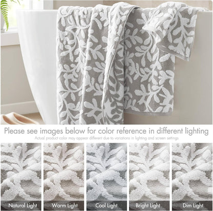 madison park skyler floral decorative bath towel set, view 9