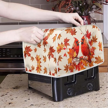 Cardinal Printed 2 Slice Kitchen Machine Covers, Maple Leaves Print Toaster - Image 2