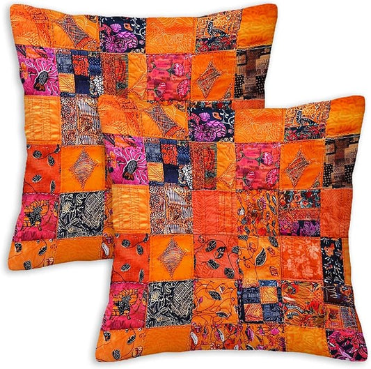 Throw Pillow Covers 18x18 Set of 2, Vintage Cushion Covers, Decorative Square by Unknown