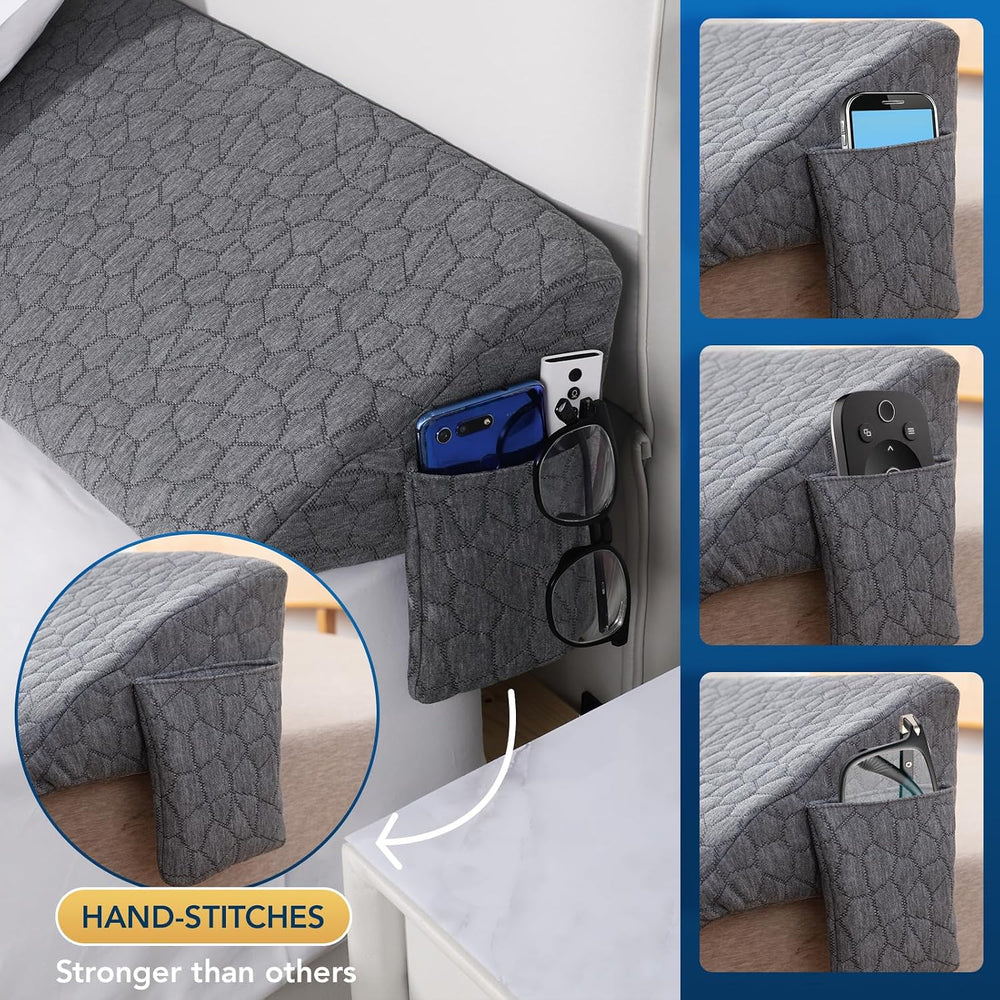Patented Bed Wedge Pillow for Headboard Gap, Filler Between Mattress Gaps (0-...